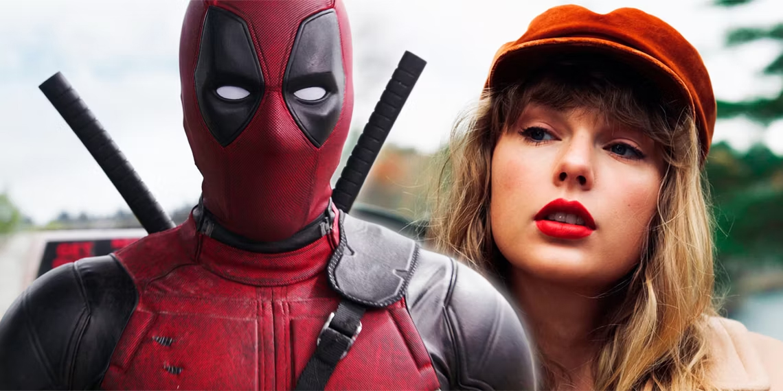 Ryan Reynolds and Hugh Jackman from the film Deadpool 3 were seen with Taylor Swift and Shawn Levy.